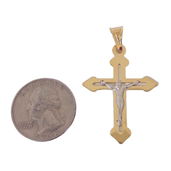 24 HRS SALE - 14k gold cross pendant NEW - Picture 3 of 3
